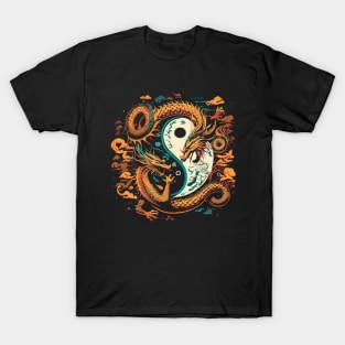 Chinese Year of the Dragon - Yin and Yang Design T-Shirt